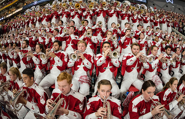 the Million Dollar Band at the 2018 National Championship Game